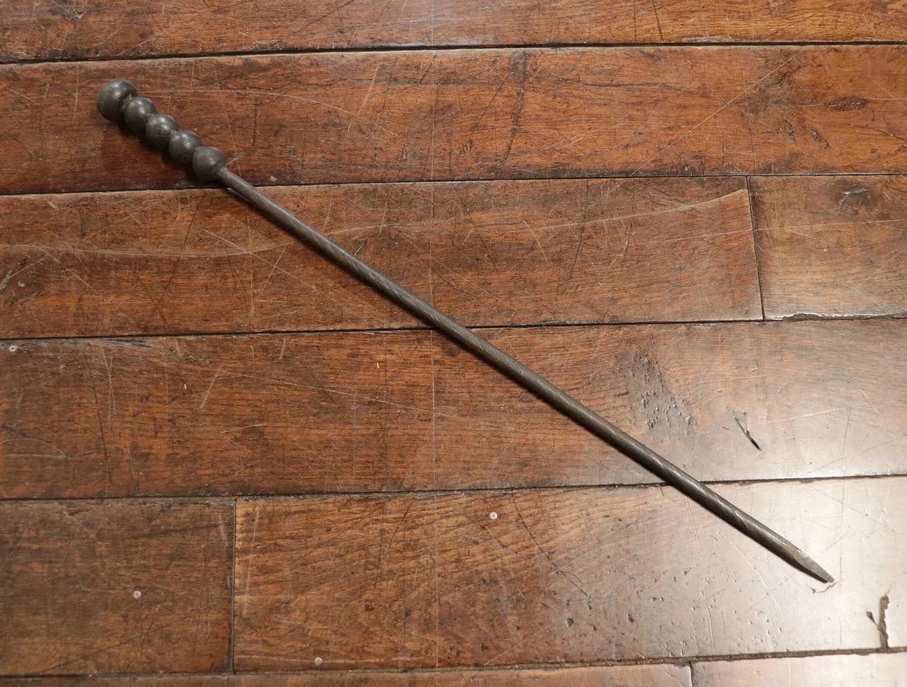 ファイヤーポーカー|アイアン・1930年代 ねじり握りの火かき棒 72cm