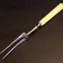 ミートフォーク｜1980年代 クリームイエローの柄 25.5cm
