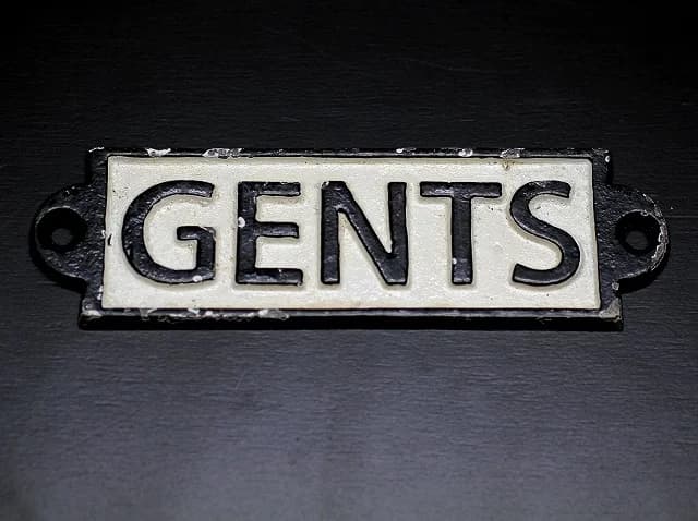ドアサイン|GENTS 鋳物の16.5cm