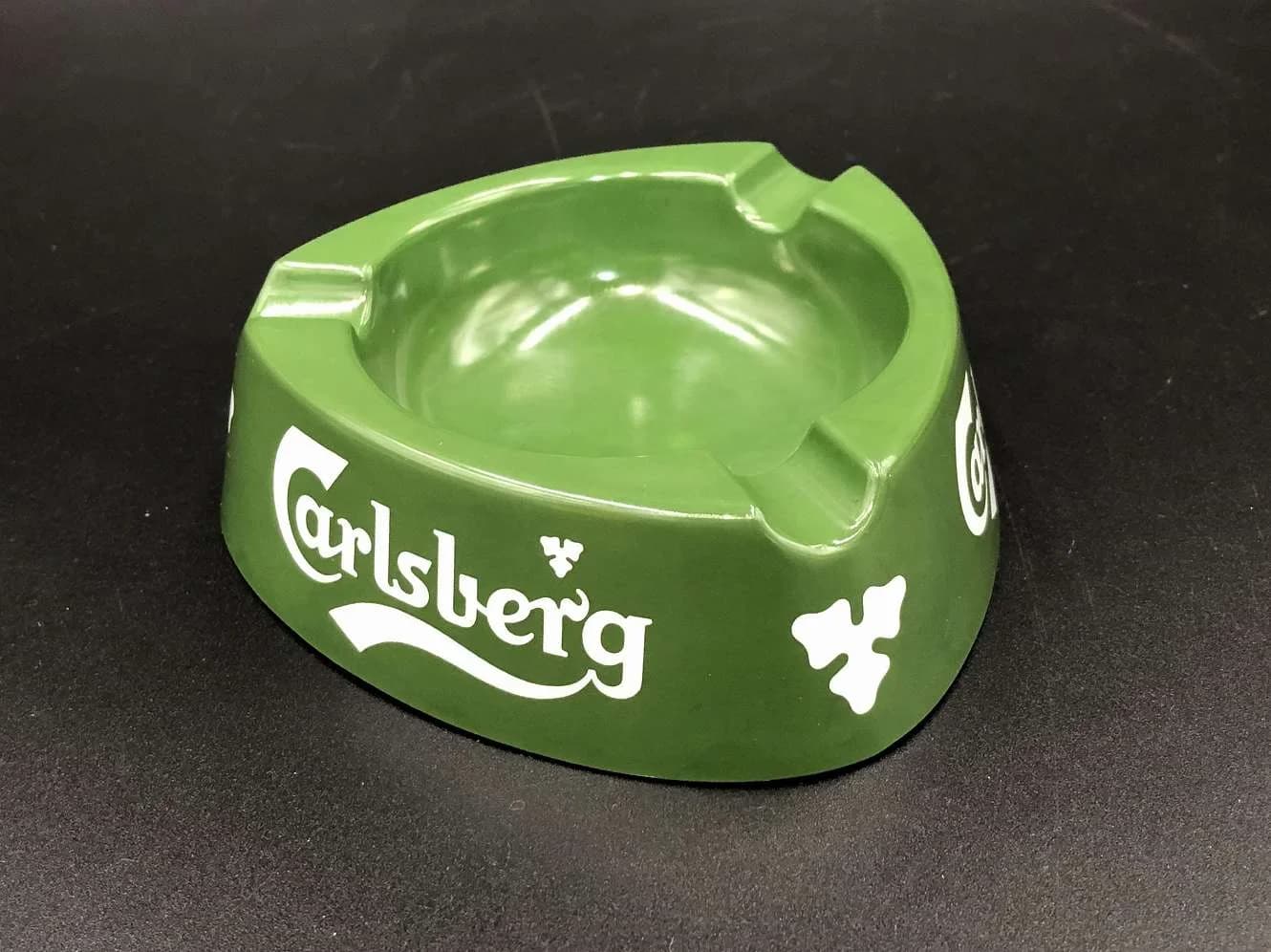 アッシュトレイ｜1960年代 Carlsberg のグリーン 12cm