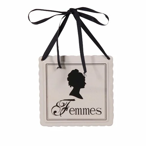 ウォールプレート｜Femmes リボン付きの15cm角
