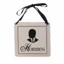 ウォールプレート｜Hommes リボン付きの15cm角