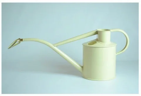 ウォータリングカン|ブリキ ミントグリーン ロングノズル 38cm