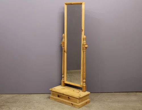 シュバルミラー｜パイン材 明るい木肌の姿見 56×155cm