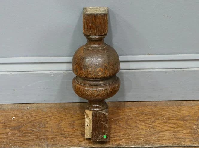 ウッドパーツ|オーク・1930年代 玉挽きの脚 26cm