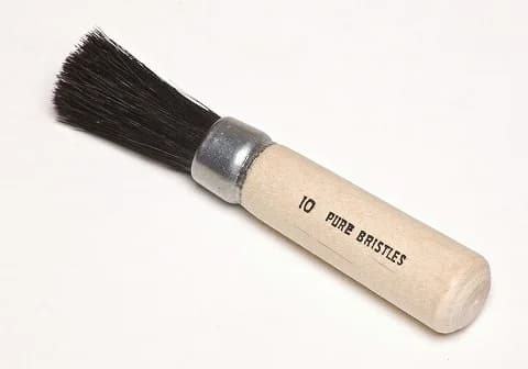 ステンシルブラシ｜No.10 豚毛・径22mm 全長12.2cm