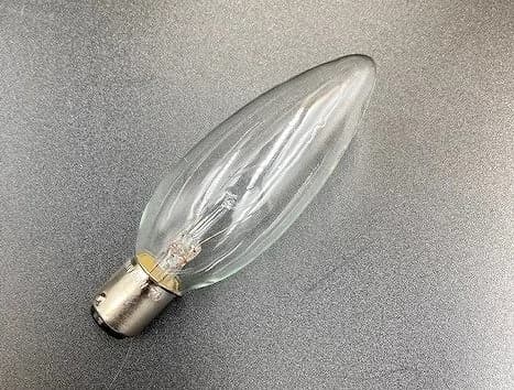 シャンデリア電球｜ねじり炎形のクリア球 40W