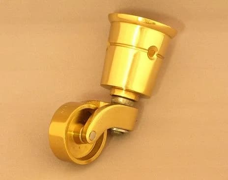 ソケットキャスター|真鍮 脚に差し込むタイプ 高さ7.8cm