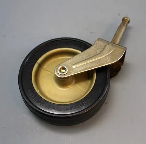 ワゴンキャスター|ゴールド 車輪径75mm ゴムタイヤ