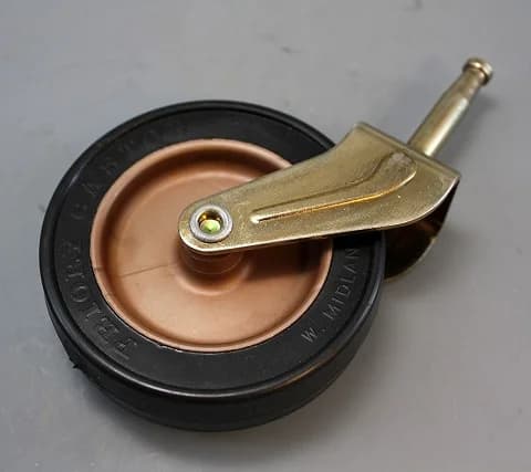 ワゴンキャスター｜ブロンズ 車輪径75mm ゴムタイヤ
