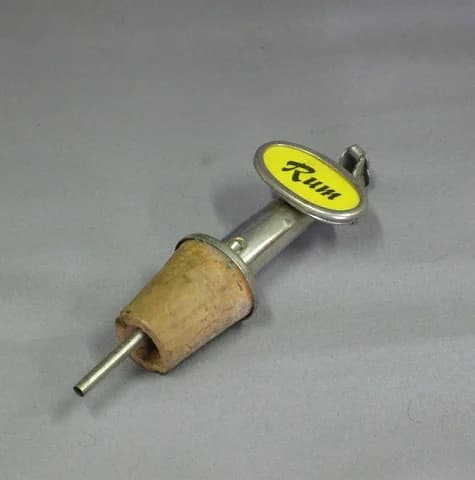 ボトル栓|1970年代 「Rum」のコルク付きポアラー 11.5cm
