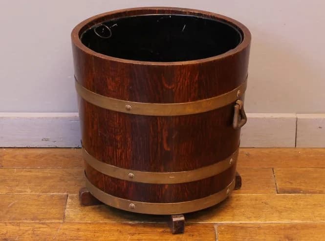 プラントボックス｜オーク材・1950年代 バレル型 36.5cm