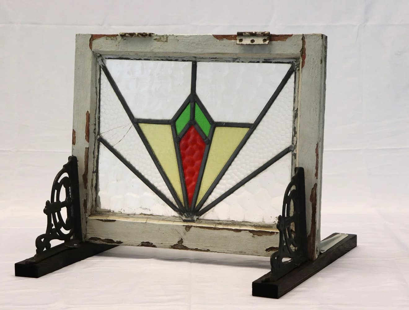 ステンドグラス｜1930年代 扇形のアールデコ 51.5×42cm