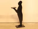 バトラースタンド｜1930年代 黒いシルエットの給仕人 高さ90cm