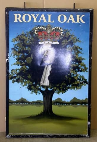 パブサイン|王冠を戴く樫の木 82×127cm