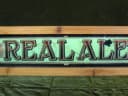 パブサイン｜ガラス・1930年代 金彩の「REAL ALE」 82×24cm