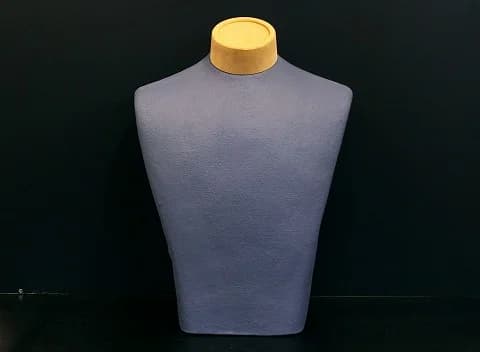 トルソー|ファブリック・1930年代 肩から上の青いボディ 高さ58cm