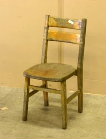 スクールチェア｜エルム材・1950年代 小ぶりな学校椅子