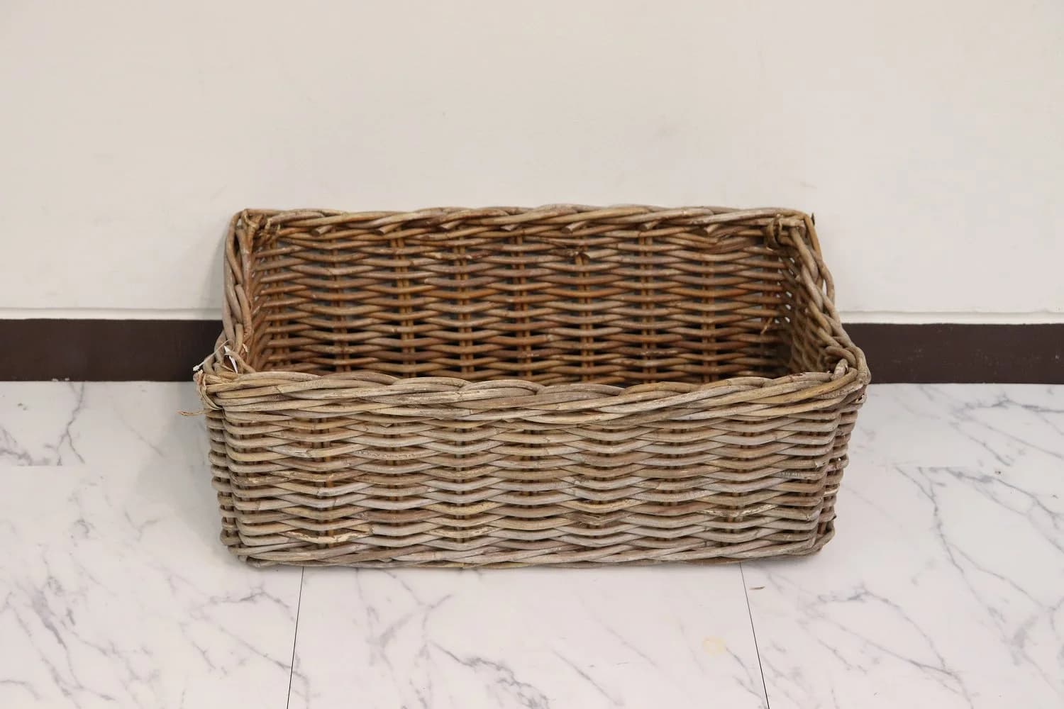 ウィッカーバスケット|1950年代 浅い長方形 66cm