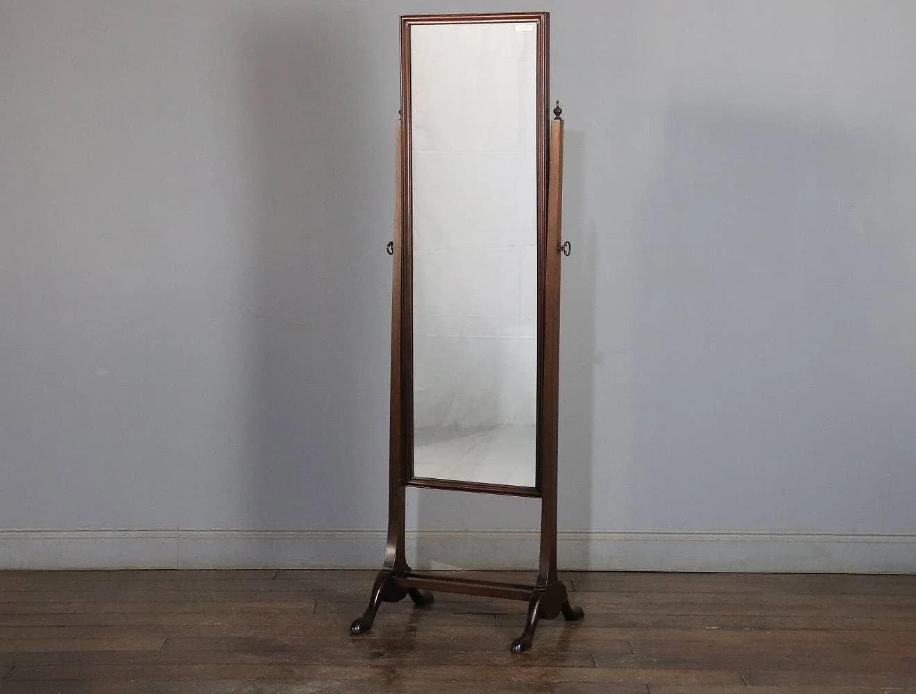 シュバルミラー｜マホガニー材・1930年代 細身の姿見 46×150.5cm