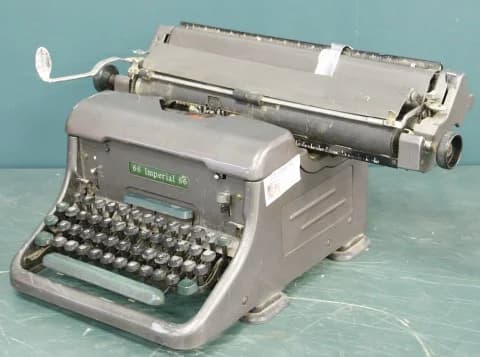タイプライター｜1930年代 グレーの大型 54cm Imperial（インペリアル）