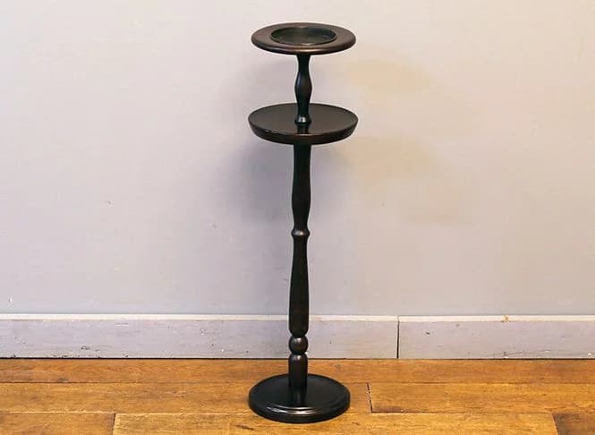 スモーカースタンド|オーク材・1930年代 二段の受け皿 高さ68.5cm