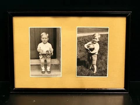 フォト|1930年代 子どもの写真二枚組 32.5×22cm