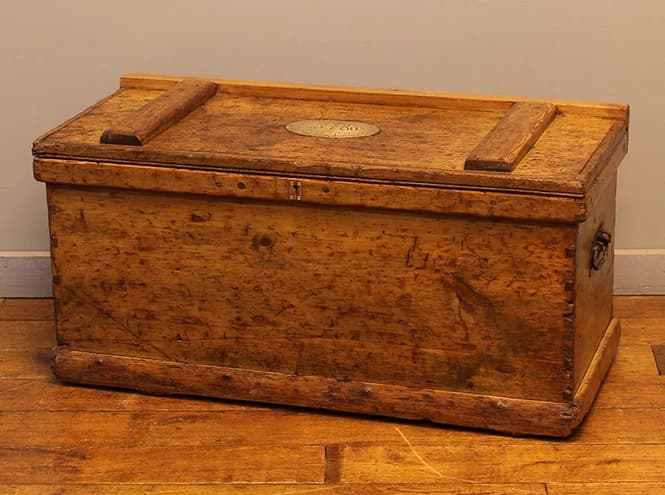ボックス|オーク材・1930年代 大容量の木箱 87×43cm