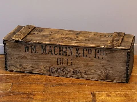 ウッドボックス|オーク材・1930年代 2つ仕切り 87cm 2仕切り
