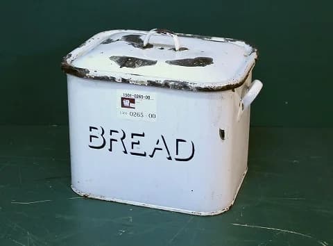 ブレッド缶|ホーロー・1930年代 蓋付きの32.5cm
