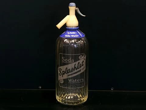 ソーダサイフォン｜ガラス・1930年代 Splashlet Soda Waters 高さ32.5cm