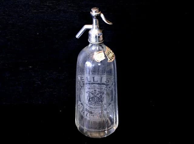 ソーダサイフォン｜ガラス・1930年代 ジョージ5世の王室御用達 高さ30cm