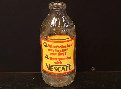 ミルクボトル|1970年代 NESCAFE の問答広告 18cm