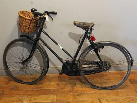 自転車｜BSA製のスチールフレーム 前かご付き 全長170.5cm