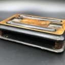 ペンスタンド｜1930年代 黒塗装と木目のインク台 28.6cm