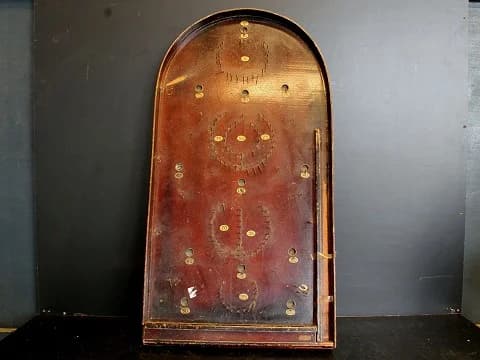 バガテルパブゲームボード|1930年代 赤茶の盤面 39×75.8cm
