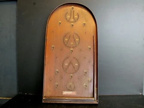 バガテルパブゲームボード|1930年代 銘板付きの盤面 38.7×76.7cm
