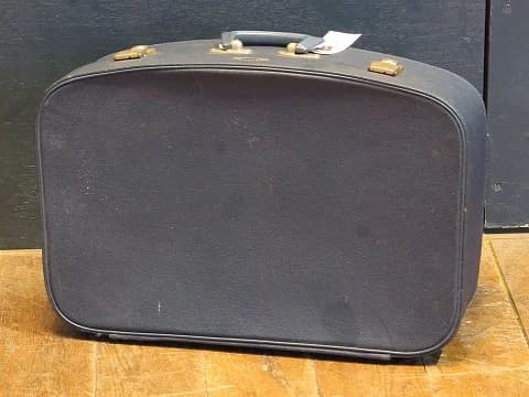 トランク｜1930年代 ネイビーの旅行鞄 54×37cm