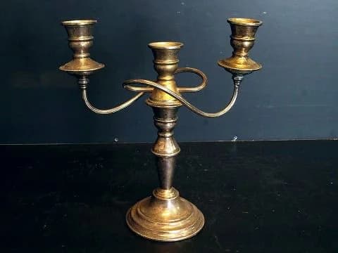 キャンデラブラ|真鍮・1930年代 3灯の29cm