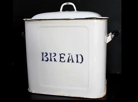 ブレッド缶|ホーロー・1930年代 ステンシル風の文字 41cm