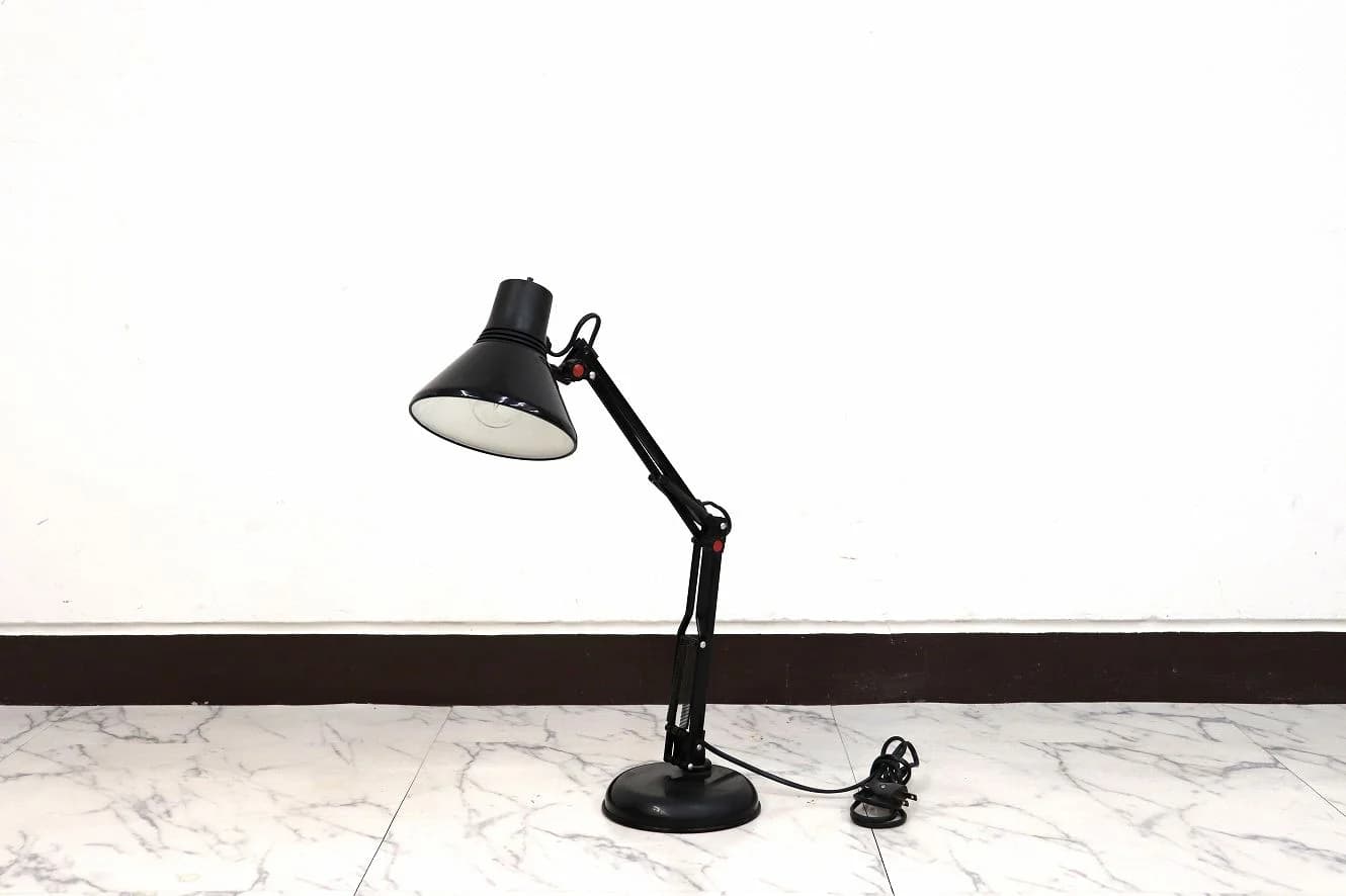アングルポイズランプ｜スチール・1950年代 黒のデスクランプ 高さ60cm