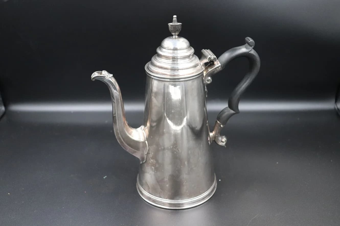 シルバーポット｜1930年代 黒い持ち手のコーヒーポット