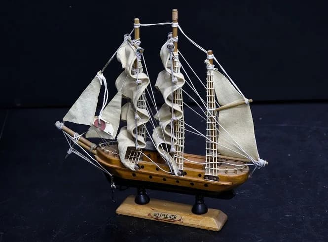 セイリングシップ｜木製・1950年代 メイフラワー号の船模型 24cm