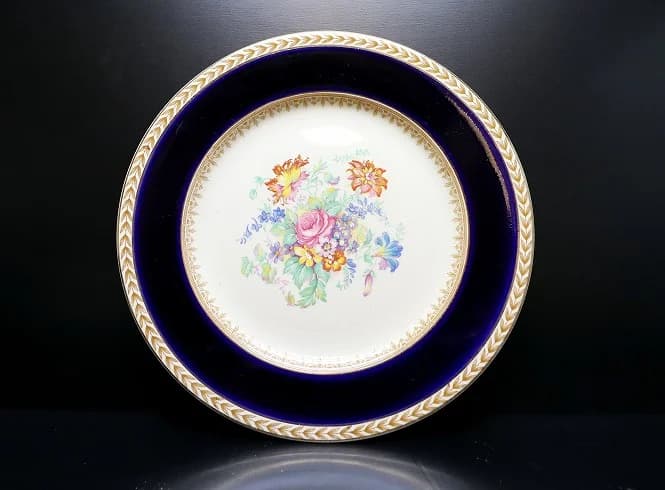 プレート｜1952年 コバルトブルーと花束 Wedgwood（ウェッジウッド）
