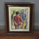 フレーム｜1930年代 赤い上着の人物画 37×44.5cm