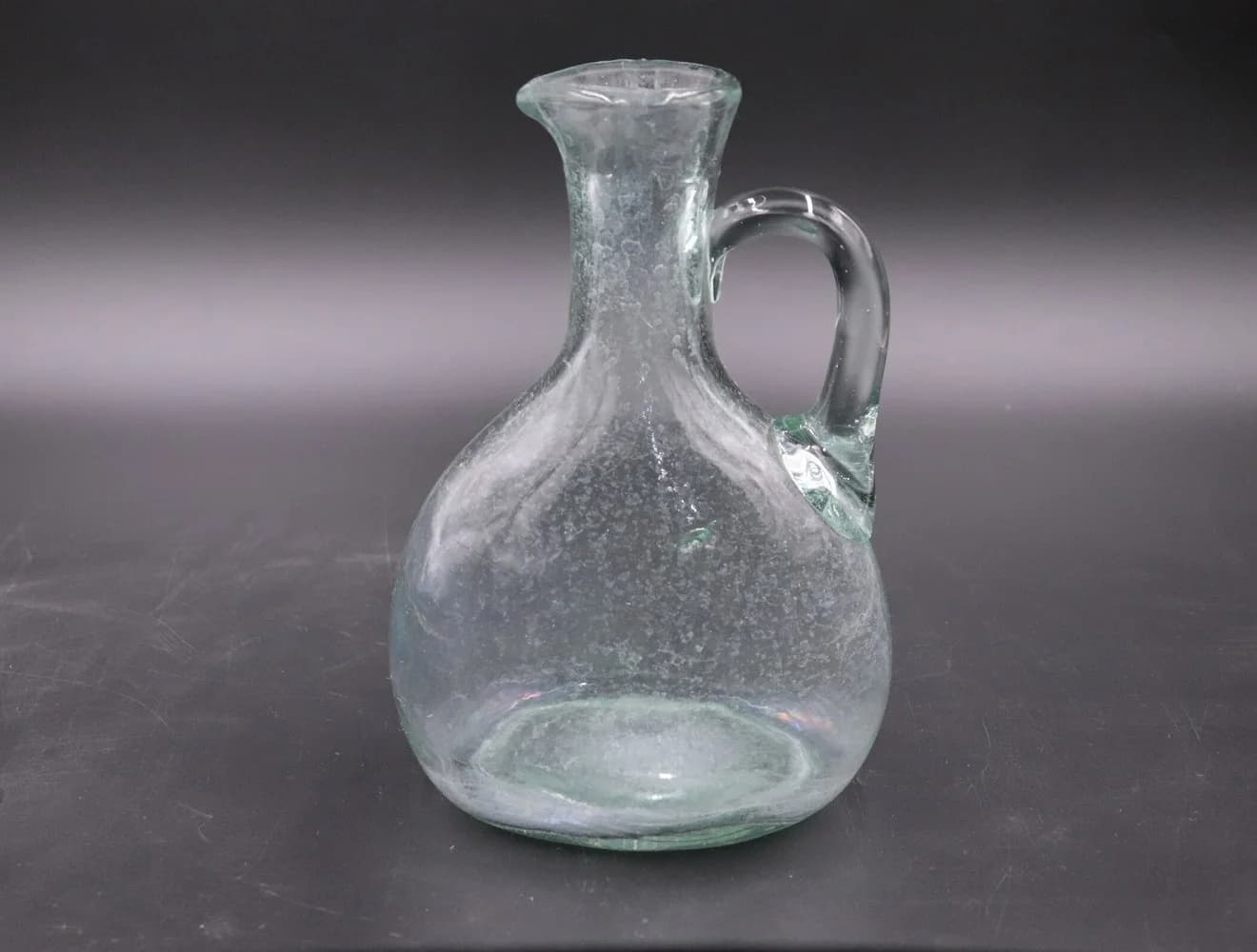 ガラスジャグ|1970年代 気泡入りの厚手 25cm