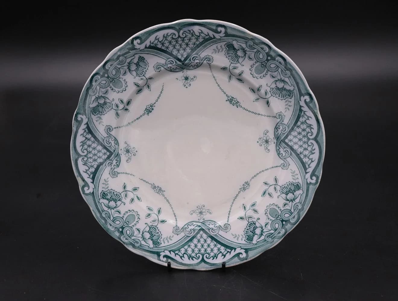 プレート｜1908年 ビュートのブルーグリーン 24.5cm