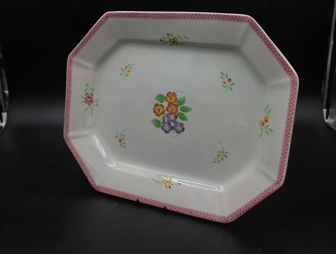 オーバルプレート|カリックスウェア 手描きの小花 41.5cm アダムス