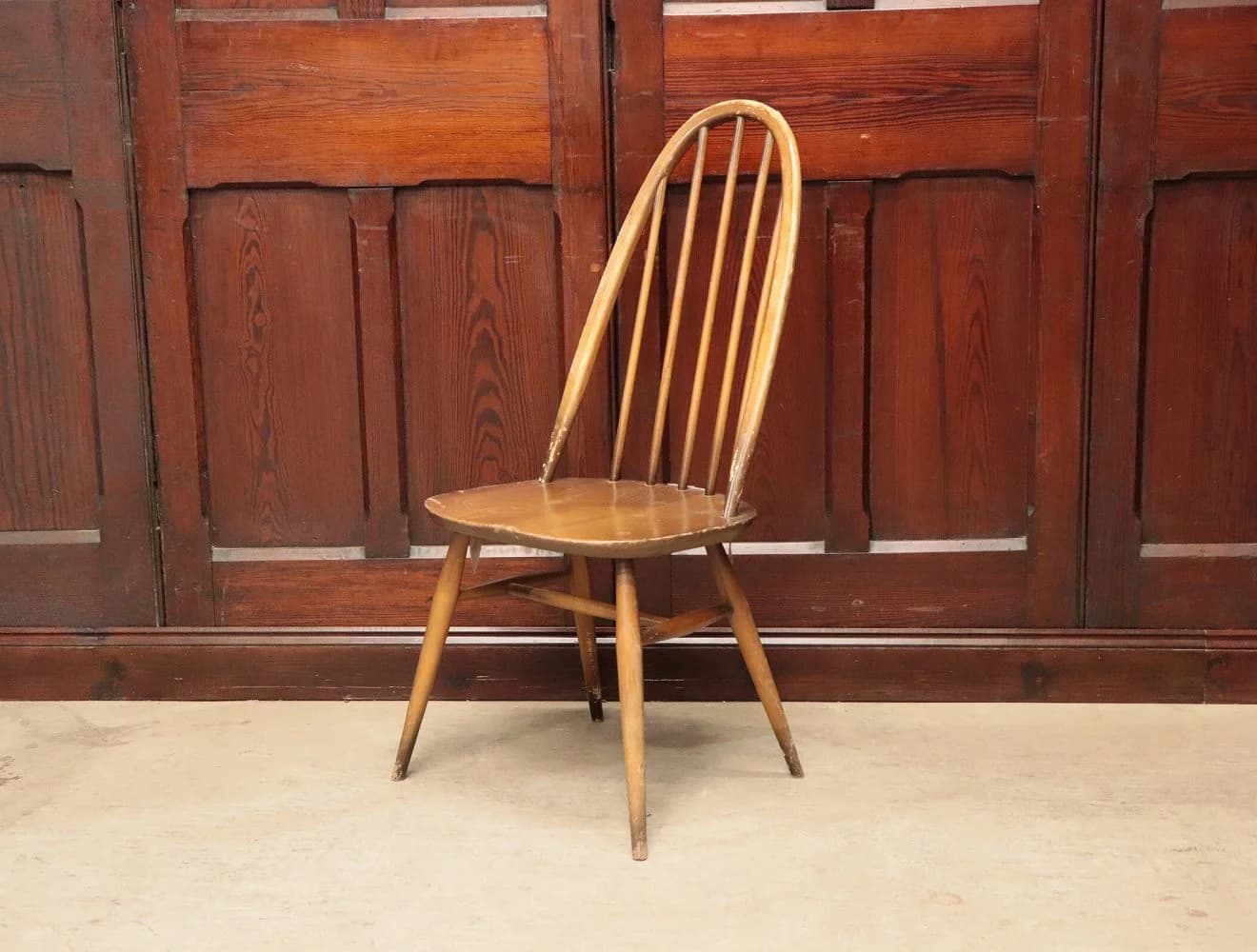 クエーカーチェア|ブナ材・エルム材・1960年代 フィット感あるハイバック ERCOL(アーコール)