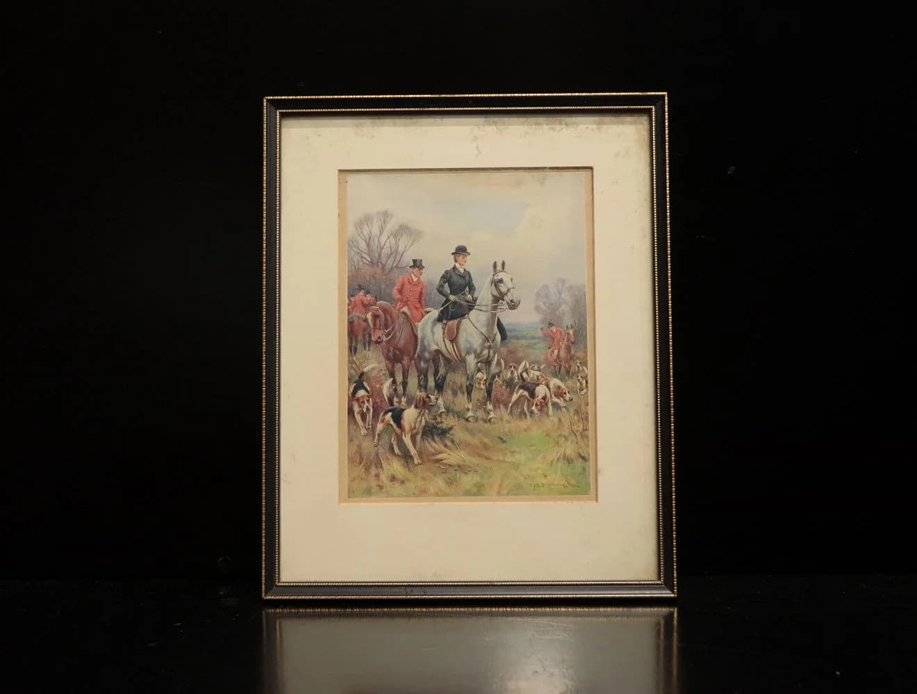 プリント｜1930年代 狐狩りの騎馬隊 25.5×31.5cm